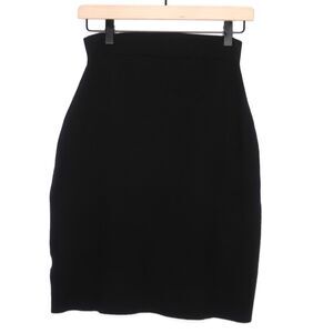 Maeve Anthropologie‎ Womens Pencil Skirt Small Black Stretch Thick Office Career